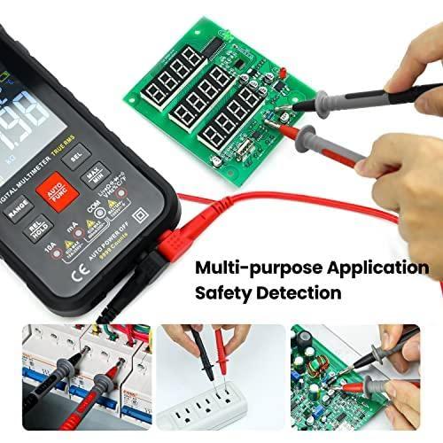 imageKAIWEETS 23PCS Multimeter Test Leads Kit with Replaceable Precision Probes Set and Alligator Clips Test Probes Test Hook Flexible Wires Professional Kit General Use for Digital Electrical Testing