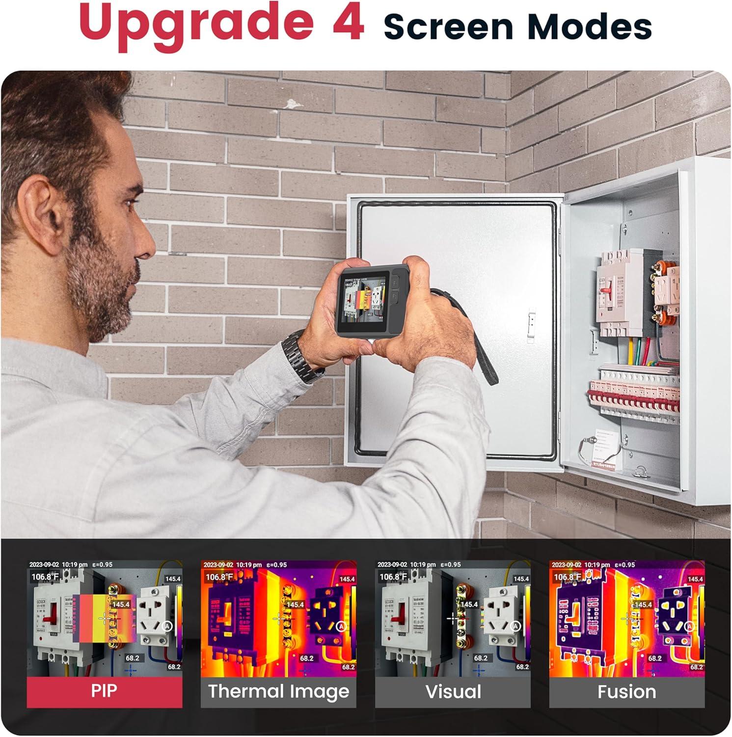 imageKAIWEETS Thermal Imaging Camera 256 x 192 IR Resolution Thermal Capture with 5MP Visual Camera 25 Hz WiFi 35quot Touch Screen Thermal Imager IP54 41022 No Recording