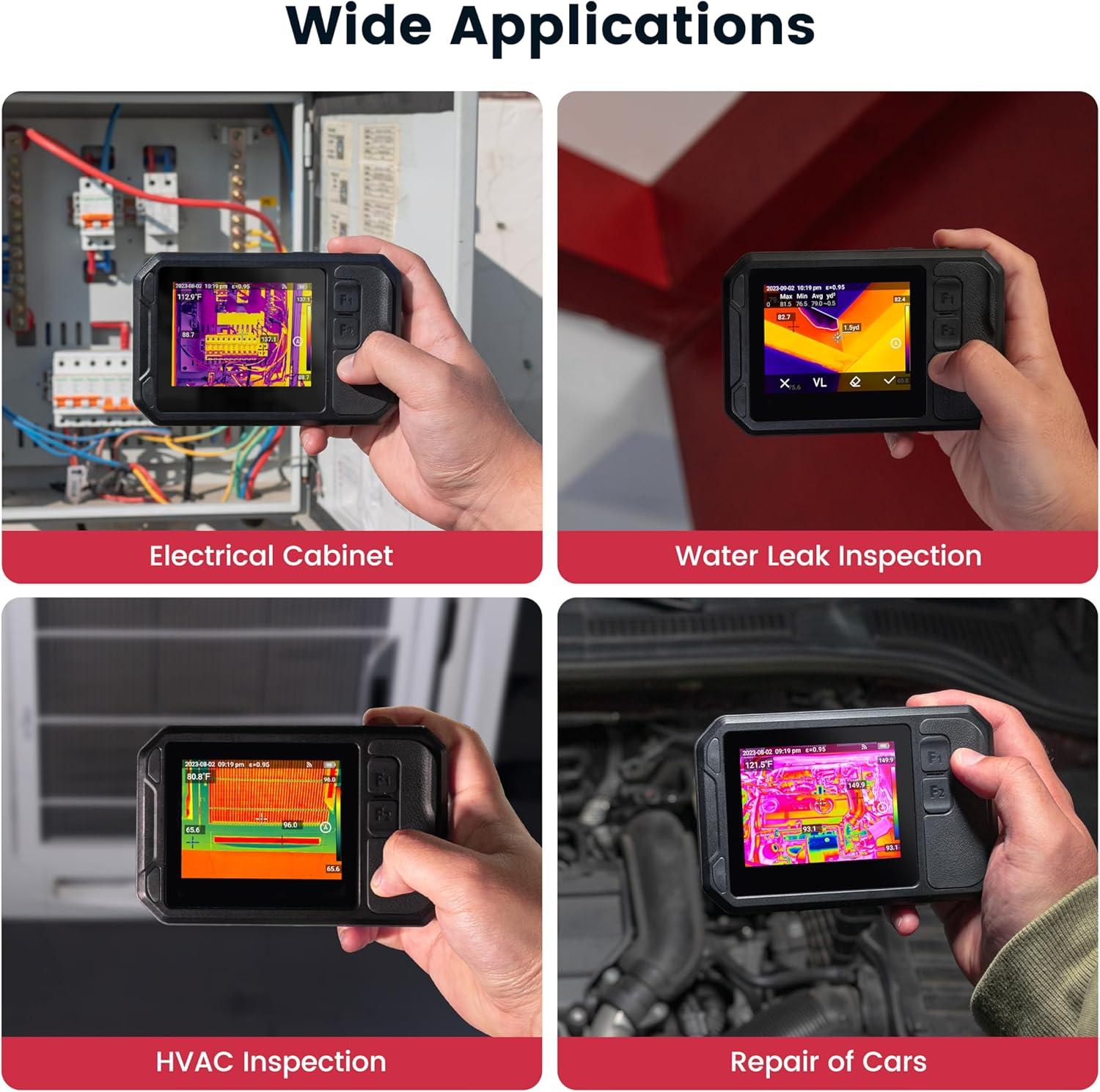 imageKAIWEETS Thermal Imaging Camera 256 x 192 IR Resolution Thermal Capture with 5MP Visual Camera 25 Hz WiFi 35quot Touch Screen Thermal Imager IP54 41022 No Recording