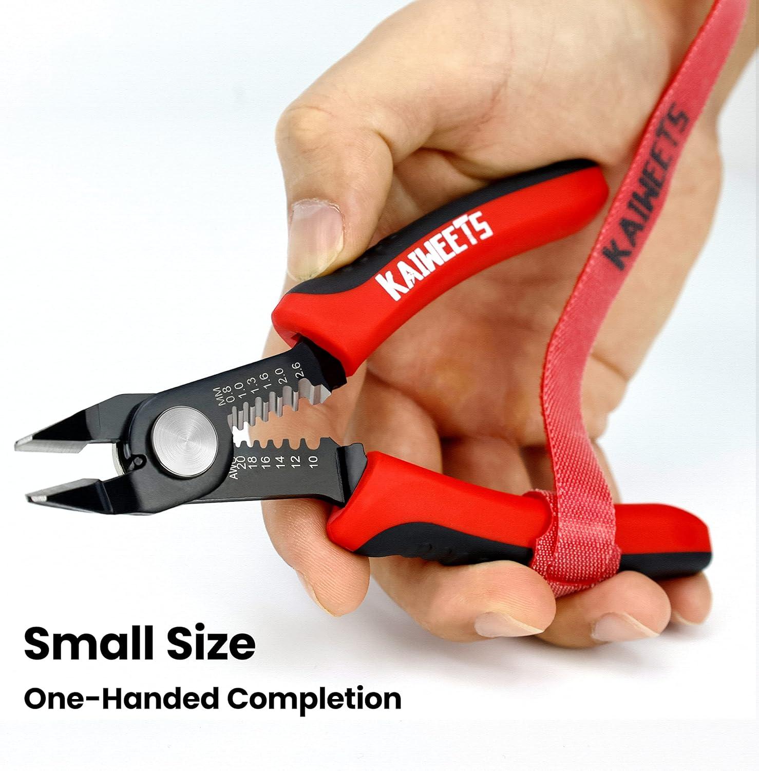 imageKAIWEETS Wire Cutters 6Inch Flush Pliers with Supplementary Stripping Cutting Pliers Handy and Slim Diagonal Cutters Sharp SnipKws102