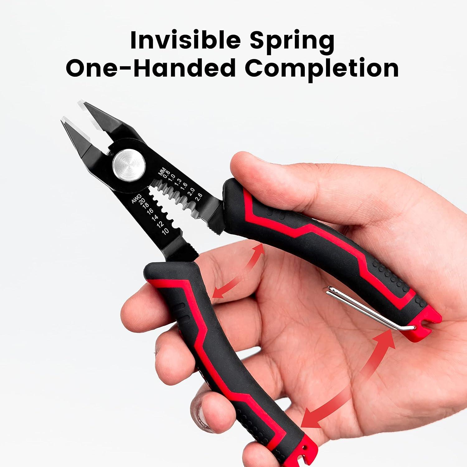 imageKAIWEETS Wire Cutters 6Inch Flush Pliers with Supplementary Stripping Cutting Pliers Handy and Slim Diagonal Cutters Sharp SnipKws112