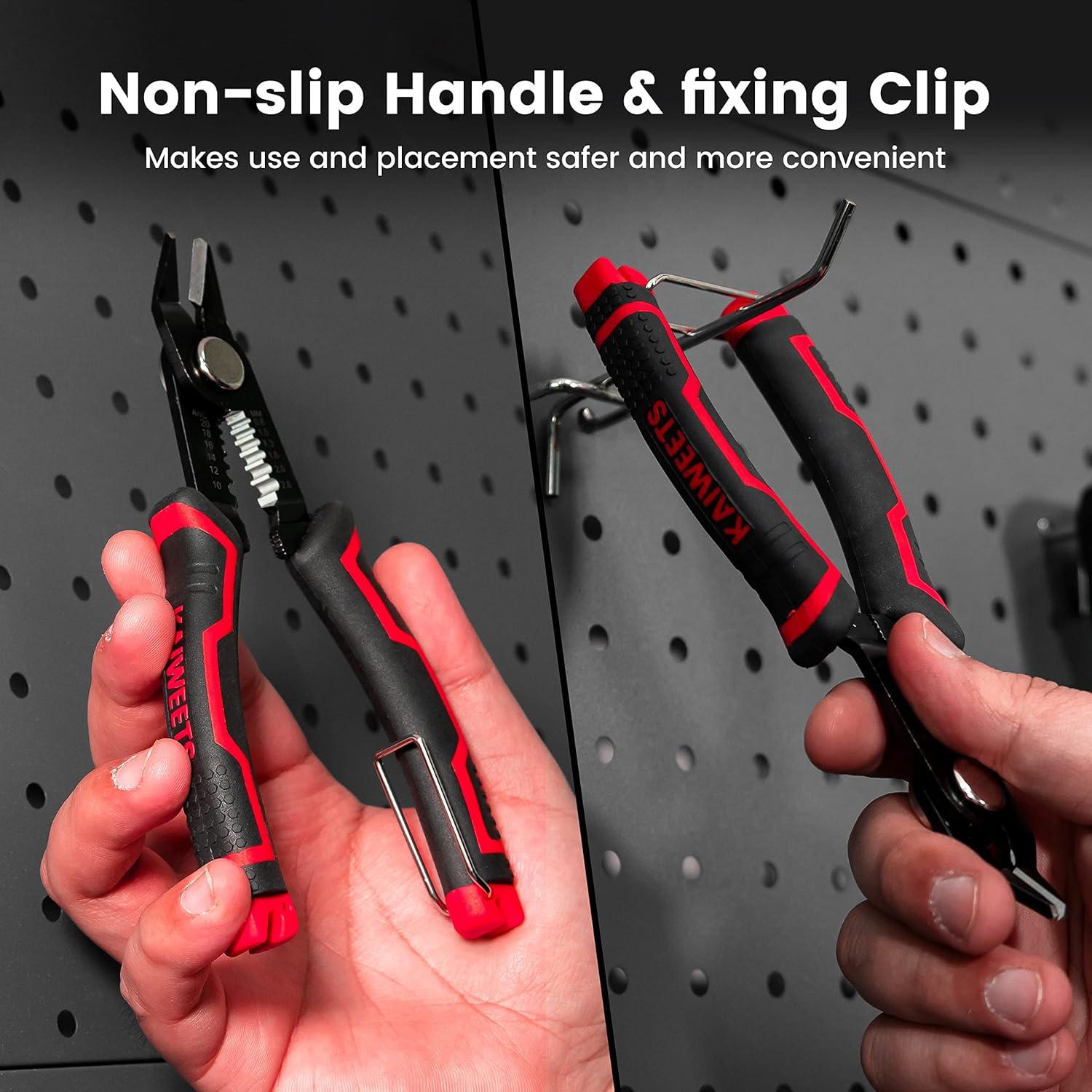 imageKAIWEETS Wire Cutters 6Inch Flush Pliers with Supplementary Stripping Cutting Pliers Handy and Slim Diagonal Cutters Sharp SnipKws112