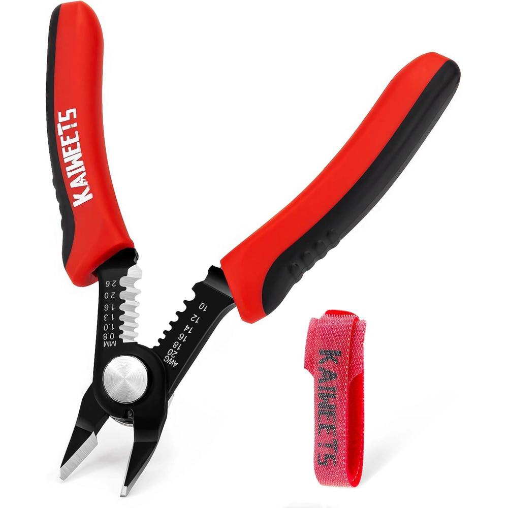 imageKAIWEETS Wire Cutters 6Inch Flush Pliers with Supplementary Stripping Cutting Pliers Handy and Slim Diagonal Cutters Sharp SnipKws102