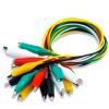 imageKAIWEETS 10PCS Electrical Alligator Clips with Wires Test Leads Sets Soldered and Stamping Jumper Wires for Circuit ConnectionExperiment 21 inches 5 Colors 10 PCS