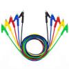 imageKAIWEETS 5PCS Alligator Clips Electrical Test Leads Set 15A Jumper Wires Heavy Duty with Protective Copper Clips Premium Cables for Electrical Testing Experiment 5 Colors 396 inches5