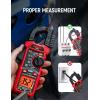 imageKAIWEETS HT206D Digital Clamp Meter TRMS 6000 Counts Multimeter Voltage Tester Autoranging Measures Current Voltage Temperature Capacitance Resistance Diodes Continuity DutyCycle ACDC Current4000 Counts