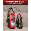 imageKAIWEETS HT208D Inrush Clamp Meter 1000A True RMS ACDC Current Amp Meter VFD LOZ Mode 6000 Counts Measures Current Voltage Temperature Capacitance Resistance Diodes Continuity DutyCycleHT208F