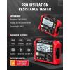 imageKAIWEETS HT5203 Megohmmeter Insulation Resistance Tester Up to 100G 50V100V250V500V1000V OneTouch DARPI with ACDC Voltage Testing for Motors Solar HVAC