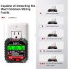 imageKAIWEETS Outlet Tester Electrical GFCI Receptacle Detector with LCD Display 3 Prong 120V AC Voltage Socket Checker 6 Visual IndicationWiring Legend for Home