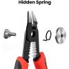 imageKAIWEETS Wire Cutters 6Inch Flush Pliers with Supplementary Stripping Cutting Pliers Handy and Slim Diagonal Cutters Sharp SnipKws102