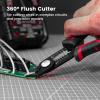 imageKAIWEETS Wire Cutters 6Inch Flush Pliers with Supplementary Stripping Cutting Pliers Handy and Slim Diagonal Cutters Sharp SnipKws112