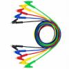 imageKAIWEETS 5PCS Alligator Clips Electrical Test Leads Set 15A Jumper Wires Heavy Duty with Protective Copper Clips Premium Cables for Electrical Testing Experiment 5 Colors 396 inches5