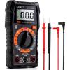 imageKAIWEETS Digital Multimeter with Case DC AC Voltmeter Ohm Volt Amp Test Meter and Continuity Test Diode Voltage Tester for Household Outlet Automotive Battery Test AntiBurn with Double FusesKM100