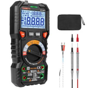 imageKAIWEETS Digital Multimeter TRMS 6000 Counts Voltmeter AutoRanging Fast Accurately Measures Voltage Current Amp Resistance Diodes Continuity DutyCycle Capacitance Temperature for Automotive20000 counts