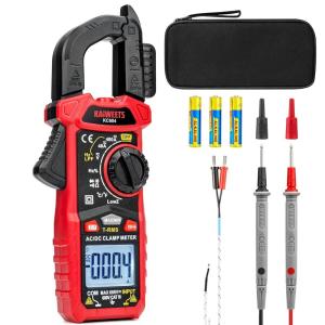 imageKAIWEETS HT206D Digital Clamp Meter TRMS 6000 Counts Multimeter Voltage Tester Autoranging Measures Current Voltage Temperature Capacitance Resistance Diodes Continuity DutyCycle ACDC Current4000 Counts