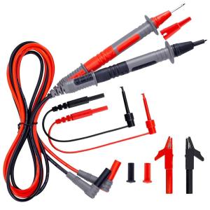 imageKAIWEETS Soft Silicone Electrician Test Leads Kit CAT III 1000V ampamp CAT IV 600V with Alligator Clips and Needle Probe for FlukeAstroAIINNOVA Multimeter Electronic Clamp Meter 9PCS9PCS