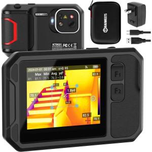 imageKAIWEETS Thermal Imaging Camera 256 x 192 IR Resolution Thermal Capture with 5MP Visual Camera 25 Hz WiFi 35quot Touch Screen Thermal Imager IP54 41022 No Recording