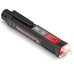 imageKAIWEETS Voltage TesterNonContact Voltage Tester with Signal Percentage Dual Range AC 12V70V1000V LiveNull Wire Tester Electrical Tester with LCD Display Buzzer Alarm Wire Breakpoint FinderBlack
