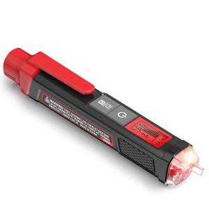imageKAIWEETS Voltage TesterNonContact Voltage Tester with Signal Percentage Dual Range AC 12V70V1000V LiveNull Wire Tester Electrical Tester with LCD Display Buzzer Alarm Wire Breakpoint FinderRed