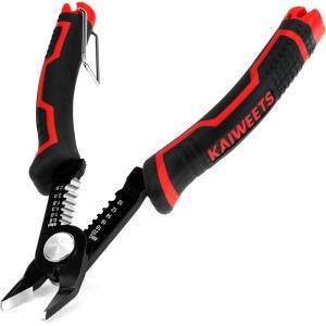 imageKAIWEETS Wire Cutters 6Inch Flush Pliers with Supplementary Stripping Cutting Pliers Handy and Slim Diagonal Cutters Sharp SnipKws112