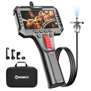 imageTwoWay Articulating Borescope Camera with Light 025in Slim Probe Industrial Endoscope Inspection Camera with Light 53FT Flexible Snake Scope for Automotive HVAC and Aircraft Mechanics