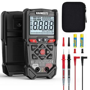 imageKAIWEETS KM200P Digital Multimeter All Button Operation No Knob TRMS Auto Ranging 4000 Counts NCV Voltmeter Ohmmeter Fast ampamp Accurate Measure ACDC Voltage Resistance Continuity Capacitance