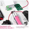 imageKAIWEETS 450W Mini Heat Gun for Crafting Handheld Dual Temp Hot Air Gun at 482F842F Equipped with 49Ft cable and Reflector Nozzle for Shrink Wrapping Candle Making Soldering and DIY Pink