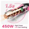 imageKAIWEETS 450W Mini Heat Gun for Crafting Handheld Dual Temp Hot Air Gun at 482F842F Equipped with 49Ft cable and Reflector Nozzle for Shrink Wrapping Candle Making Soldering and DIY Pink