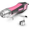 imageKAIWEETS 450W Mini Heat Gun for Crafting Handheld Dual Temp Hot Air Gun at 482F842F Equipped with 49Ft cable and Reflector Nozzle for Shrink Wrapping Candle Making Soldering and DIY Pink