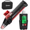 imageKAIWEETS Circuit Breaker Finder with LCD Display GFCI Outlet Tester Electrical Circuit Tracer Tool with NCV Test amp Flashlight Includes Carrying Case  KT301