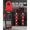 image:imageKAIWEETS Digital Clamp Meter Portable Size 2000 Counts Measures High AC Current 400A 600V ACDC Voltage Resistance Continuity Diode Auto Ranging Multimter Voltage Tester KC400Red