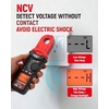 image:imageKAIWEETS Digital Clamp Meter Portable Size 2000 Counts Measures High AC Current 400A 600V ACDC Voltage Resistance Continuity Diode Auto Ranging Multimter Voltage Tester KC400Red