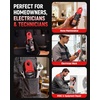 image:imageKAIWEETS Digital Clamp Meter Portable Size 2000 Counts Measures High AC Current 400A 600V ACDC Voltage Resistance Continuity Diode Auto Ranging Multimter Voltage Tester KC400Red