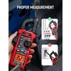 image:imageKAIWEETS KC604 Clamp Meter Autoranging ACDC Current Voltage Tester with Flashlight Backlight and HT118A Digital Multimeter TRMS 6000 Counts Voltmeter AutoRanging Fast Accurate