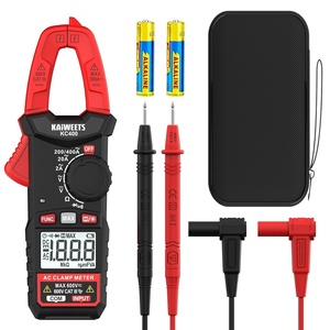 image:imageKAIWEETS Digital Clamp Meter Portable Size 2000 Counts Measures High AC Current 400A 600V ACDC Voltage Resistance Continuity Diode Auto Ranging Multimter Voltage Tester KC400Black