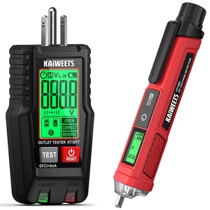 image:imageKAIWEETS HT100sR Voltage TesterNonContact Voltage Tester and KAIWEETS KT301T GFCI Outlet Tester with LCD Display