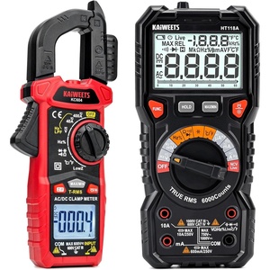 image:imageKAIWEETS KC604 Clamp Meter Autoranging ACDC Current Voltage Tester with Flashlight Backlight and HT118A Digital Multimeter TRMS 6000 Counts Voltmeter AutoRanging Fast Accurate