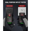 image:imageKAIWEETS KT302T Outlet Tester with GFCI Test DualSided LED Receptacle Tester Detects 7 Common Wiring Faults 110125V AC Electrical Socket Diagnostic Tool for North American Standard Outlets