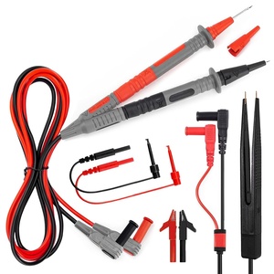 image:imageKAIWEETS Soft Silicone Electrician Test Leads Kit CAT III 1000V amp CAT IV 600V with Alligator Clips and Needle Probe for FlukeAstroAIINNOVA Multimeter Electronic Clamp Meter 9PCS Pack of 211PCS