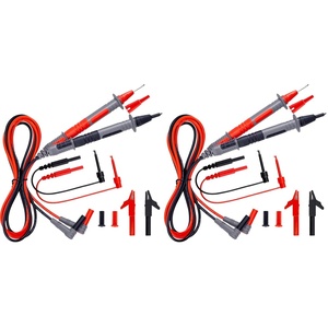 image:imageKAIWEETS Soft Silicone Electrician Test Leads Kit CAT III 1000V amp CAT IV 600V with Alligator Clips and Needle Probe for FlukeAstroAIINNOVA Multimeter Electronic Clamp Meter 9PCS Pack of 29PCS Pack of 2